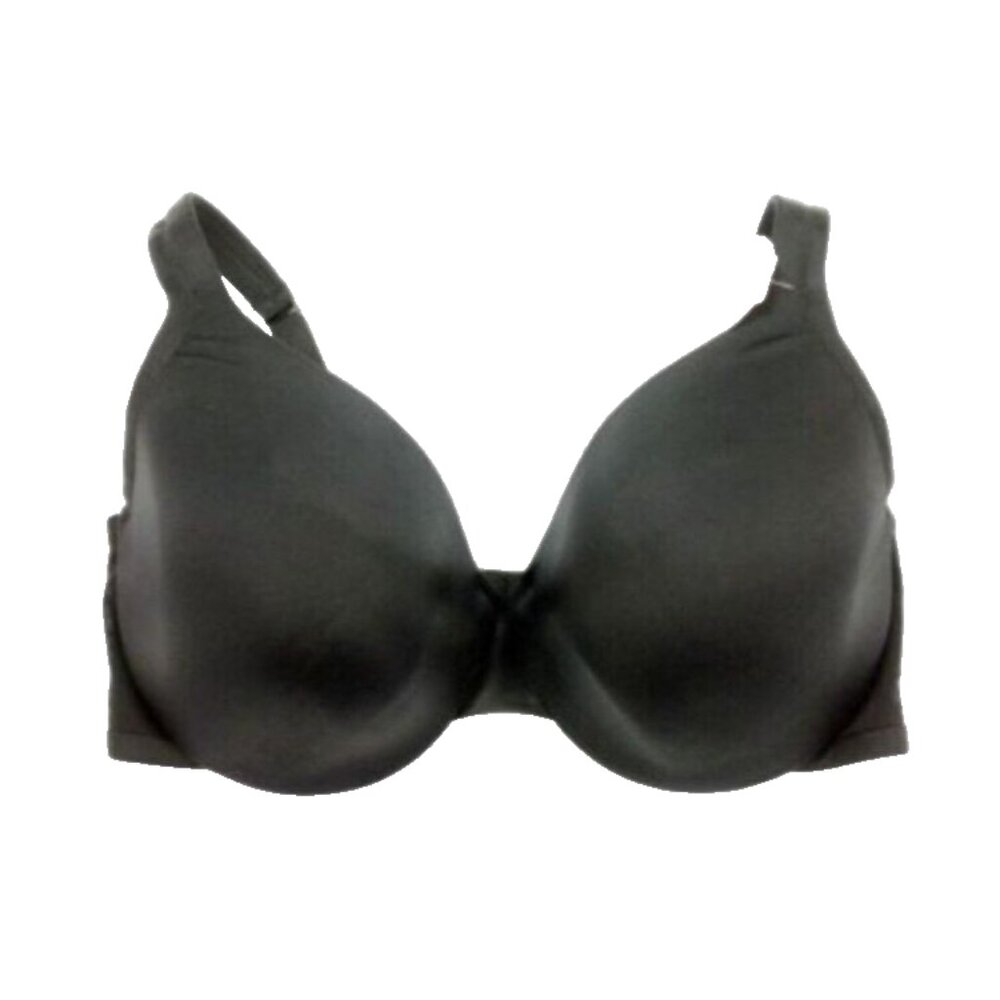 Cacique Lane Bryant Womens Bra Smooth Satin Full Coverage U/W 46DDD Black